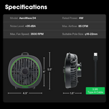 VIVOSUN AeroWave Clip Fans (D4 / E6 / E9) - NPK Technology