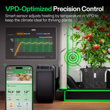 VIVOSUN AeroFlux 700W Smart Grow Tent Heater (with Enviro-Probe) - NPK Technology