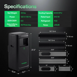 VIVOSUN AeroLUSH C08 Air Conditioner (8000 BTU, U.S Version + Transformer) - NPK Technology