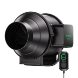 VIVOSUN AeroZesh Inline EC Fan + E12 Speed Controller (4" / 6" / 8") - NPK Technology